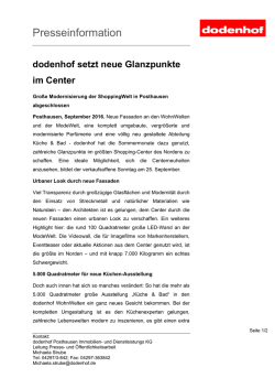 dodenhof setzt neue Glanzpunkte im Center