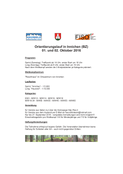 Orientierungslauf in Innichen (BZ) 01. und 02. Oktober 2016