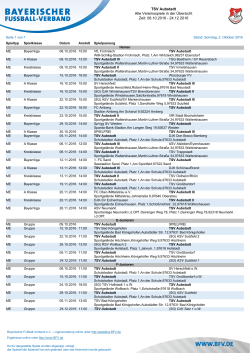 TSV Aubstadt Alle Vereinsspiele in der Übersicht Zeit: 01.10