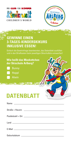datenblatt - Skischule Arlberg