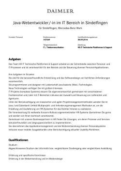 Java-Webentwickler/-in im IT Bereich in Sindelfingen
