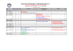 Terminplan 2016/2017 des BSKV