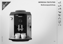 IMPRESSA F50/F5/F505 Bedienungsanleitung