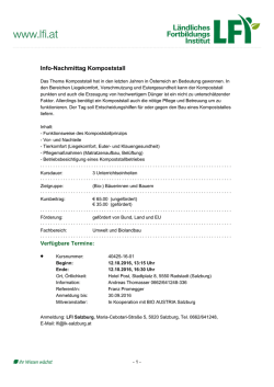 Info-Nachmittag Kompoststall