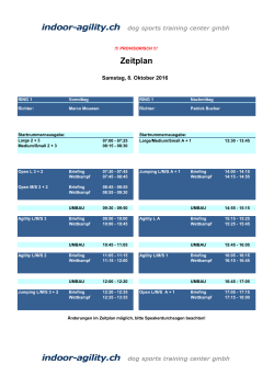 Zeitplan - indoor