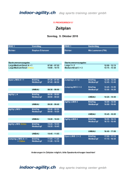 Zeitplan - indoor