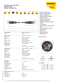 Actuator/sensor cable, PUR