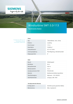 Windturbine SWT-3.0-113