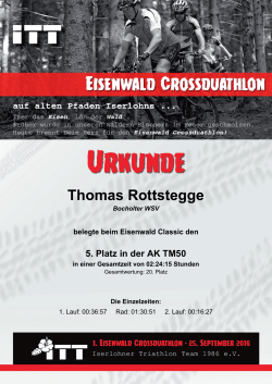 Thomas Rottstegge - Eisenwald Crossduathlon
