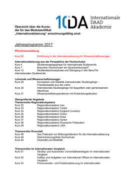 Jahresprogramm 2017 - DAAD