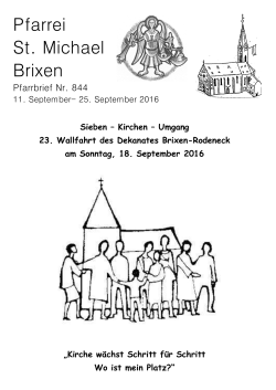 September 2016 - Pfarrei St. Michael Brixen