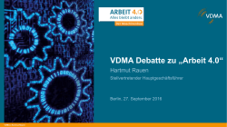 VDMA Debatte zu „Arbeit 4.0“