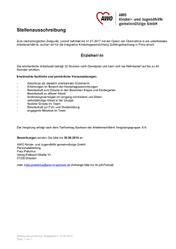 Stellenausschreibung