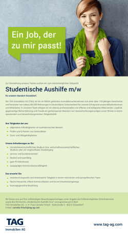 Ein Job, der zu mir passt!