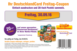 Ihr DeutschlandCard Freitag-Coupon
