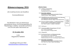 Kämmerertagung 2016 - Die Niederbayerischen Kämmerer