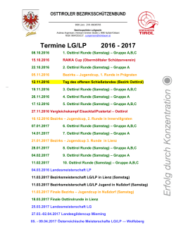 Termine LG/LP 2016