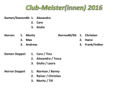 2016 Clubmeister Erwachsen
