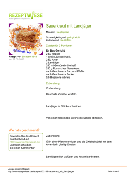 Sauerkraut mit Landjäger