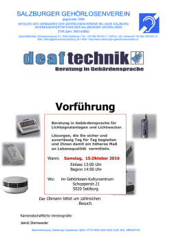 Deaftechnik-Vorführung