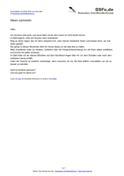 Ideen sammeln - Deutsches Schriftstellerforum