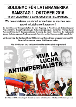 Solidemo für Lateinamerika - Freundschaftsgesellschaft BRD-Kuba