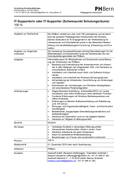 IT-Supporterin oder IT-Supporter (Schwerpunkt