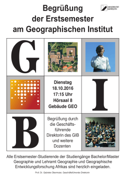 GIB Begrüßung 1.Sem_WS_2016 - Geographisches Institut