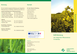 ELER-Beratung zum integrierten Pflanzenschutz im Ackerbau