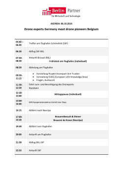 Drone experts Germany meet drone pioneers Belgium