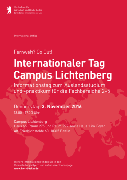 Informationstag zum Auslandsstudium und -praktikum