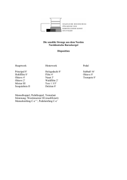 Disposition Barockorgel