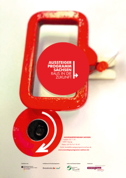 Plakat AUSSTEIGERPROGRAMM SACHSEN