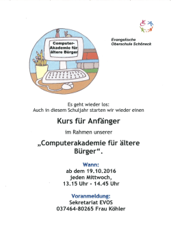 Computerakademie für ältere Bürger