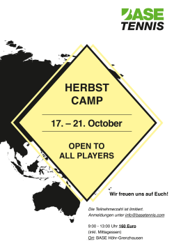 Herbst Camp Info Pack 2016