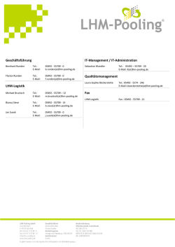 Telefonverzeichnis - LHM