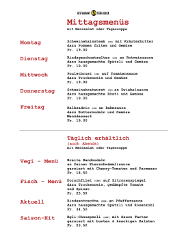 Wochenmenüs vom 26.09.