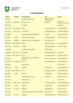 Terminkalender - Gemeinde Buch