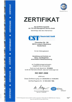 Zertifikat - CST Stanztechnik GmbH