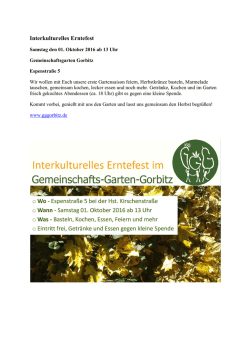 Interkulturelles Erntefest