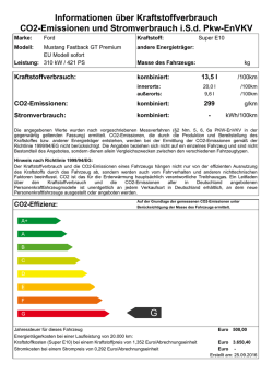 Effizienzangaben