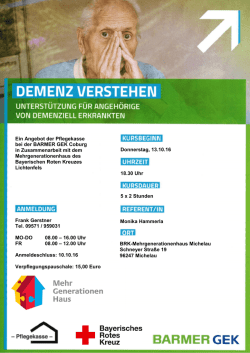Donnerstag, 13.10.16 18.30 Uhr 5 x 2 Stunden Monika Hammerla