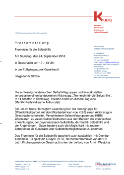 Trommeln für die Selbsthilfe - KIBIS Herzogtum Lauenburg KIBIS