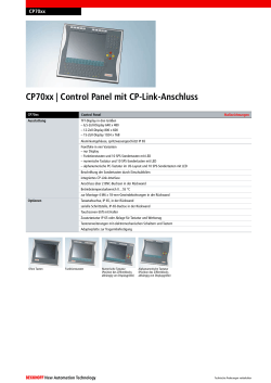 CP70xx | Control Panel mit CP-Link