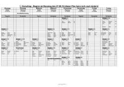 Jugendtrainingsplan