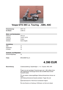 Detailansicht Vespa GTS 300 ie Touring €,€ABS, ASC