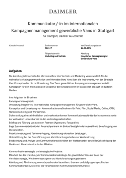 in im internationalen Kampagnenmanagement