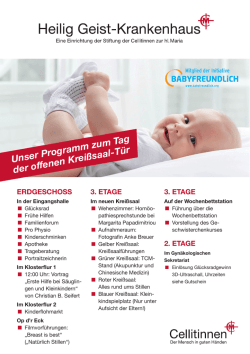 Unser Programm zum Tag der offenen Kreißsaal-Tür