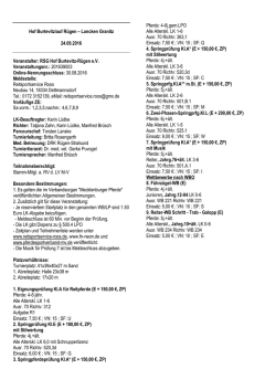 Hof Burtevitz/auf R&uuml;gen &ndash; Lancken Granitz 24.09.2016 Veranstalter