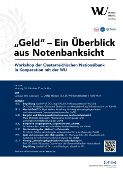 Workshop der Oesterreichischen Nationalbank in